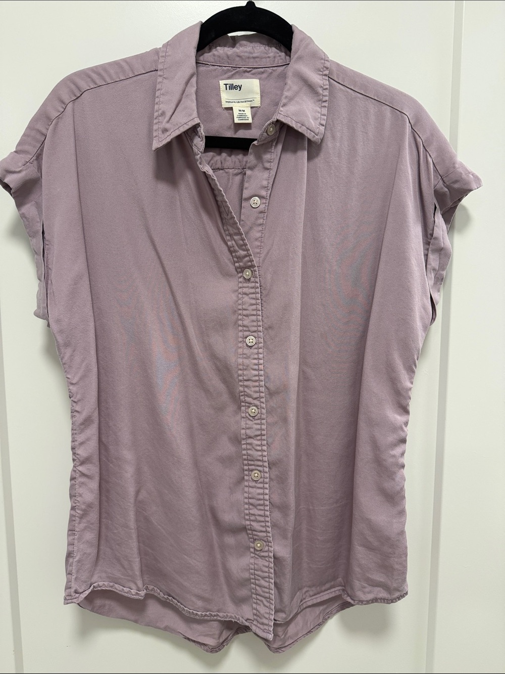Tilley Lavender Short-Sleeve Button-Down Shirt